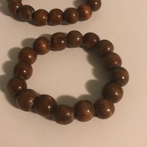 Wooden beaded bracelets